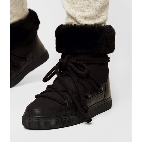 Inuikii Black Leather and Suede Boots, size 39 (fits like a 8/8.5). - Picture 2 of 10